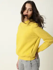 RAREISM Women Yellow Sweatshirt