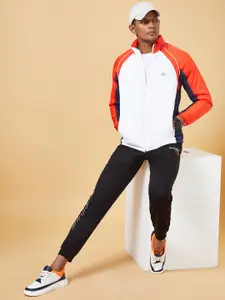 Ajile by Pantaloons Men Orange Colourblocked Sporty Jacket