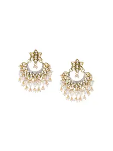 PANASH Gold-Toned Crescent Shaped Chandbalis Earrings