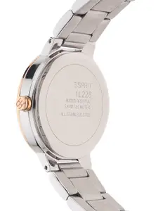 ESPRIT Woman Silver-Toned Embellished Dial Bracelet Style Straps Watch