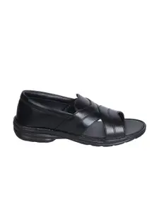 Ajanta Men Black Comfort Sandals