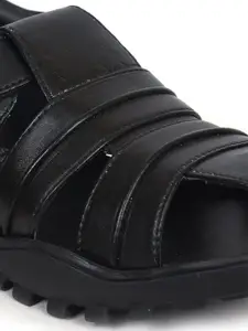 Ajanta Men Black Comfort Sandals