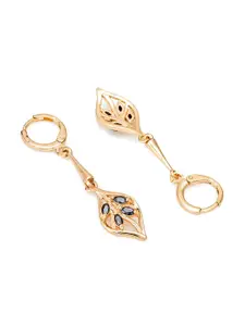 aadita Rose Gold Contemporary Drop Earrings