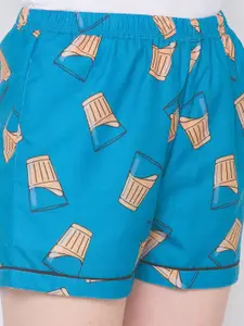 FashionRack Women Pack of 2 Printed Lounge Shorts