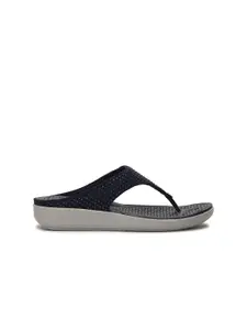Bata comfit Women Blue T-Strap Flats