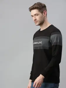 SHOWOFF Men Black Colourblocked Sweatshirt