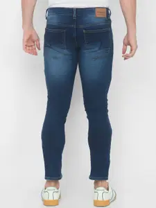 SPYKAR Men Blue Skinny Fit Low-Rise Heavy Fade Jeans