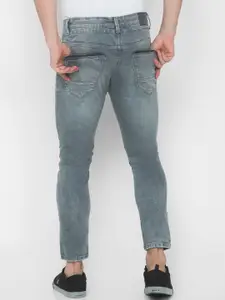 SPYKAR Men Grey Slim Fit Highly Distressed Light Fade Jeans