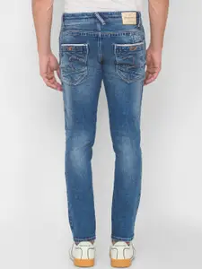 SPYKAR Men Blue Skinny Fit Low-Rise Heavy Fade Jeans