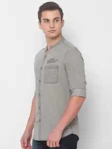 SPYKAR Men Grey Casual Shirt