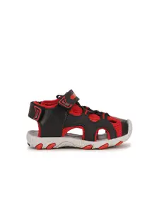 Bubblegummers Boys Black & Red Fisherman Sandals