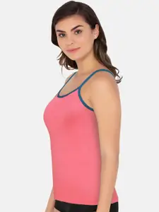 Amante Women Pink Solid Cotton Camisole