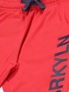 PLUM TREE Boys Pack Of 2 Red & Grey Joggers Trousers