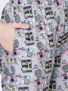 FashionRack Women Pack of 2 Printed Cotton Lounge Pants