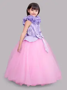 Pink Chick Lavender Satin Maxi Dress