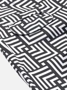 Jompers Women Black Printed Single-Breasted Casual Blazer