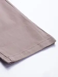 The Indian Garage Co Men Pink Slim Fit Chinos Trousers