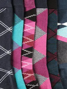 Bonjour Men Pack Of 6 Assorted Calf-Length Socks