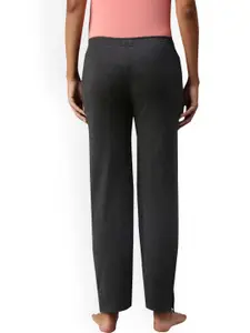 NOT YET by us Black & Charcoal Pack Of 2 Mid-Rise Lounge Pants