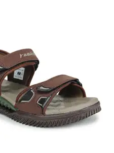 ABROS Men Brown & Beige Comfort Sandals