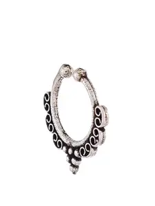 Silvermerc Designs Set Of 4 Oxidised Silver-Plated Septum Nose Rings