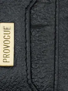 Provogue Men Black Genuine Leather RFID Two Fold Wallet