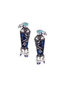 Voylla Silver-Plated Arabian Nights Antique Brass Earrings