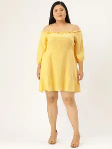 AND Cold-Shoulder Fit & Flare Dress