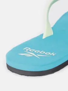 Reebok Women Green Solid Thong Flip-Flops