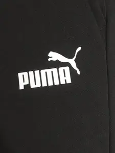 Puma Men Black Solid Essentials Slim Fit Knitted Track Pants