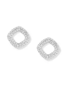 AMI Silver-Toned Contemporary Studs