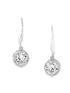 AMI Silver-Toned Contemporary Drop Earrings