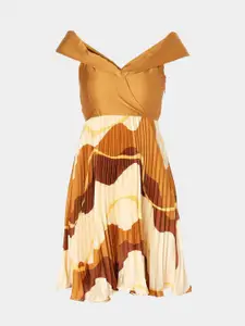 Vero Moda Gold-Toned Off-Shoulder Madelyn Dress