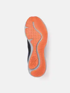 Reebok Men Navy Blue & White Self Striped Grafite Running Shoes