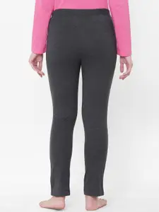 Sweet Dreams Women Charcoal Grey Solid Cotton Lounge Pants