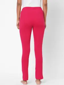 Sweet Dreams Women Pink Solid Cotton Lounge Pants