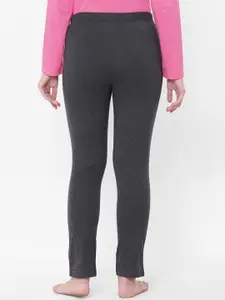 Sweet Dreams Women Charcoal Grey Solid Cotton Lounge Pants