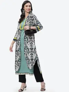 Biba Women Black Tribal Printed Kurta