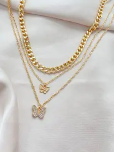 Vembley Set  Of 2 Gold-Plated Layered Necklace