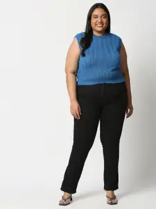 20Dresses Women Blue Crop Sweater