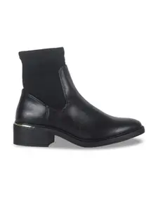 London Rag Black Block Heeled Boots