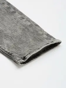 Levis Men Grey Slim Fit High-Rise Heavy Fade Acid Wash Stretchable Jeans