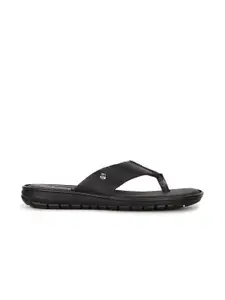 Hush Puppies Men Black Leather Comfort Sandals