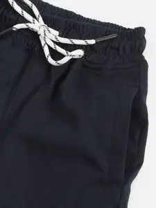 Gini and Jony Boys Grey Melange & Navy Blue Pure Cotton Printed T-shirt with Shorts