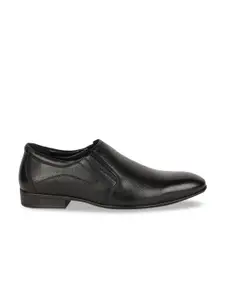 Bata Men Black Solid Leather Formal Shoe