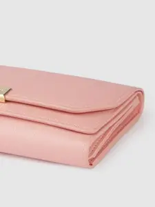 Lino Perros Women Pink Animal Printed PU Zip Around Wallet