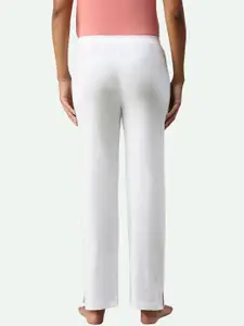 NOT YET by us Women Pack Of 2 Grey & White Cotton Lounge Pants