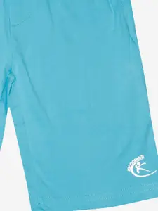 KiddoPanti Boys Blue Pure Cotton Regular Shorts