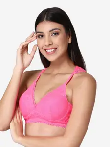 ABELINO Pink Floral Lightly Padded Bra