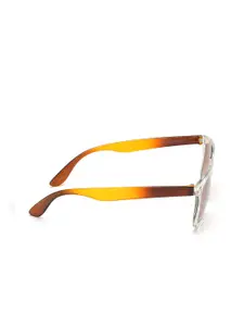 IDEE Men Orange Lens & Silver-Toned Sunglasses with Polarised Lens